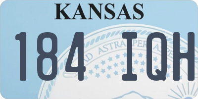 KS license plate 184IQH