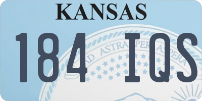KS license plate 184IQS