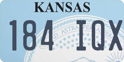 KS license plate 184IQX