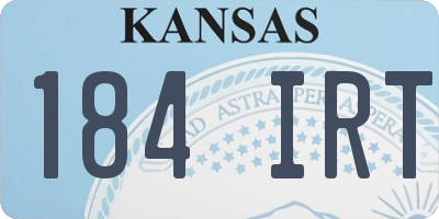 KS license plate 184IRT