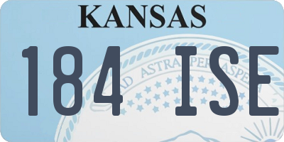 KS license plate 184ISE