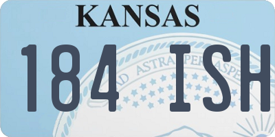 KS license plate 184ISH