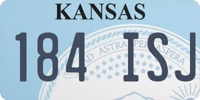 KS license plate 184ISJ