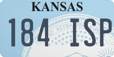 KS license plate 184ISP