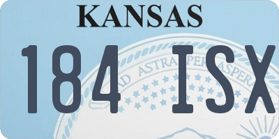 KS license plate 184ISX