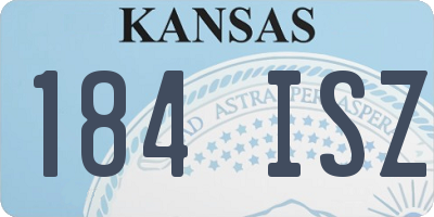 KS license plate 184ISZ