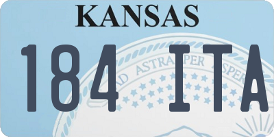 KS license plate 184ITA