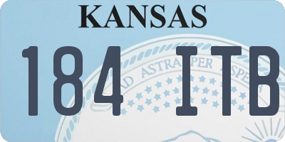 KS license plate 184ITB