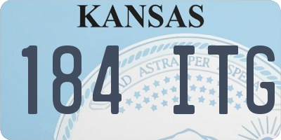 KS license plate 184ITG