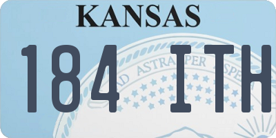 KS license plate 184ITH