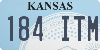 KS license plate 184ITM