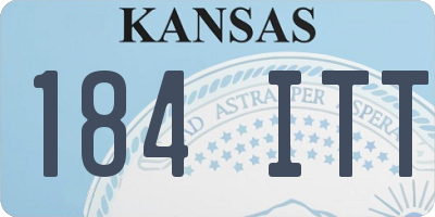 KS license plate 184ITT