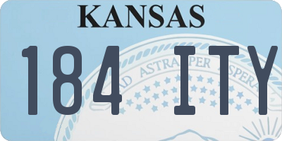 KS license plate 184ITY