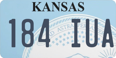 KS license plate 184IUA