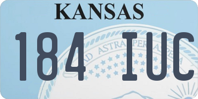 KS license plate 184IUC