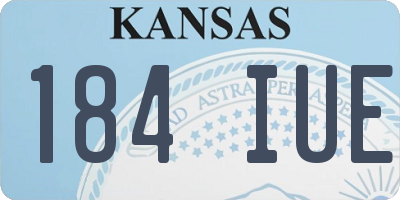 KS license plate 184IUE