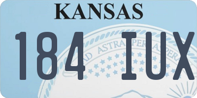 KS license plate 184IUX