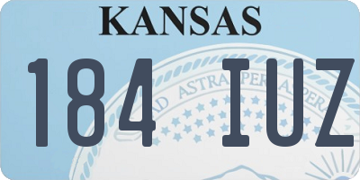 KS license plate 184IUZ