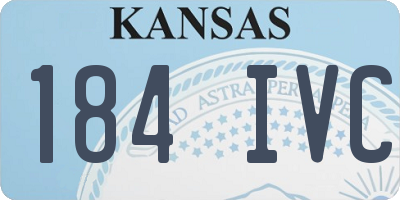 KS license plate 184IVC