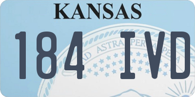 KS license plate 184IVD