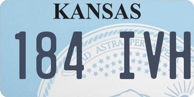 KS license plate 184IVH