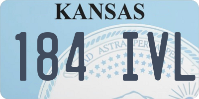 KS license plate 184IVL