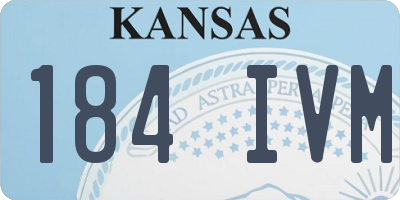 KS license plate 184IVM