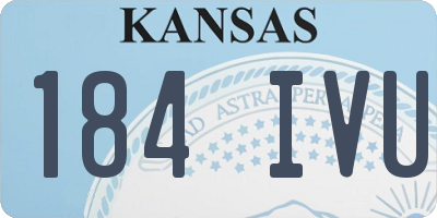 KS license plate 184IVU