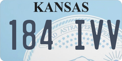 KS license plate 184IVV