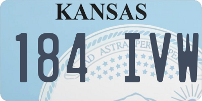 KS license plate 184IVW