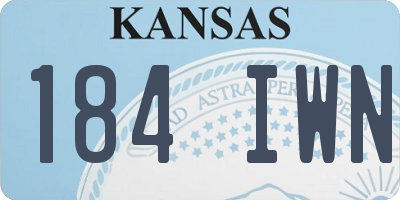 KS license plate 184IWN