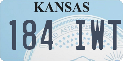 KS license plate 184IWT