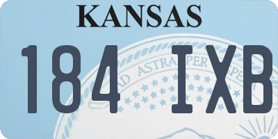 KS license plate 184IXB