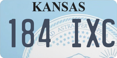 KS license plate 184IXC