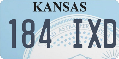 KS license plate 184IXD