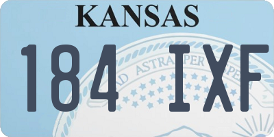 KS license plate 184IXF