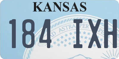 KS license plate 184IXH