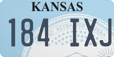 KS license plate 184IXJ