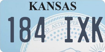 KS license plate 184IXK