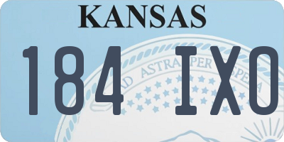 KS license plate 184IXO