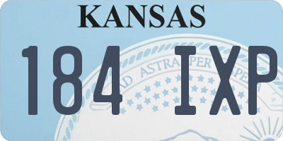 KS license plate 184IXP