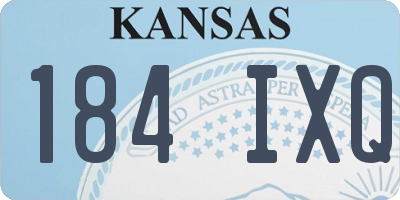KS license plate 184IXQ