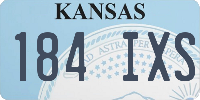 KS license plate 184IXS