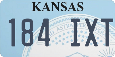 KS license plate 184IXT