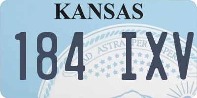 KS license plate 184IXV