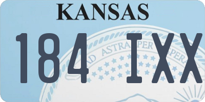 KS license plate 184IXX
