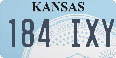 KS license plate 184IXY