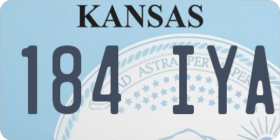KS license plate 184IYA