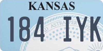 KS license plate 184IYK