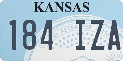 KS license plate 184IZA